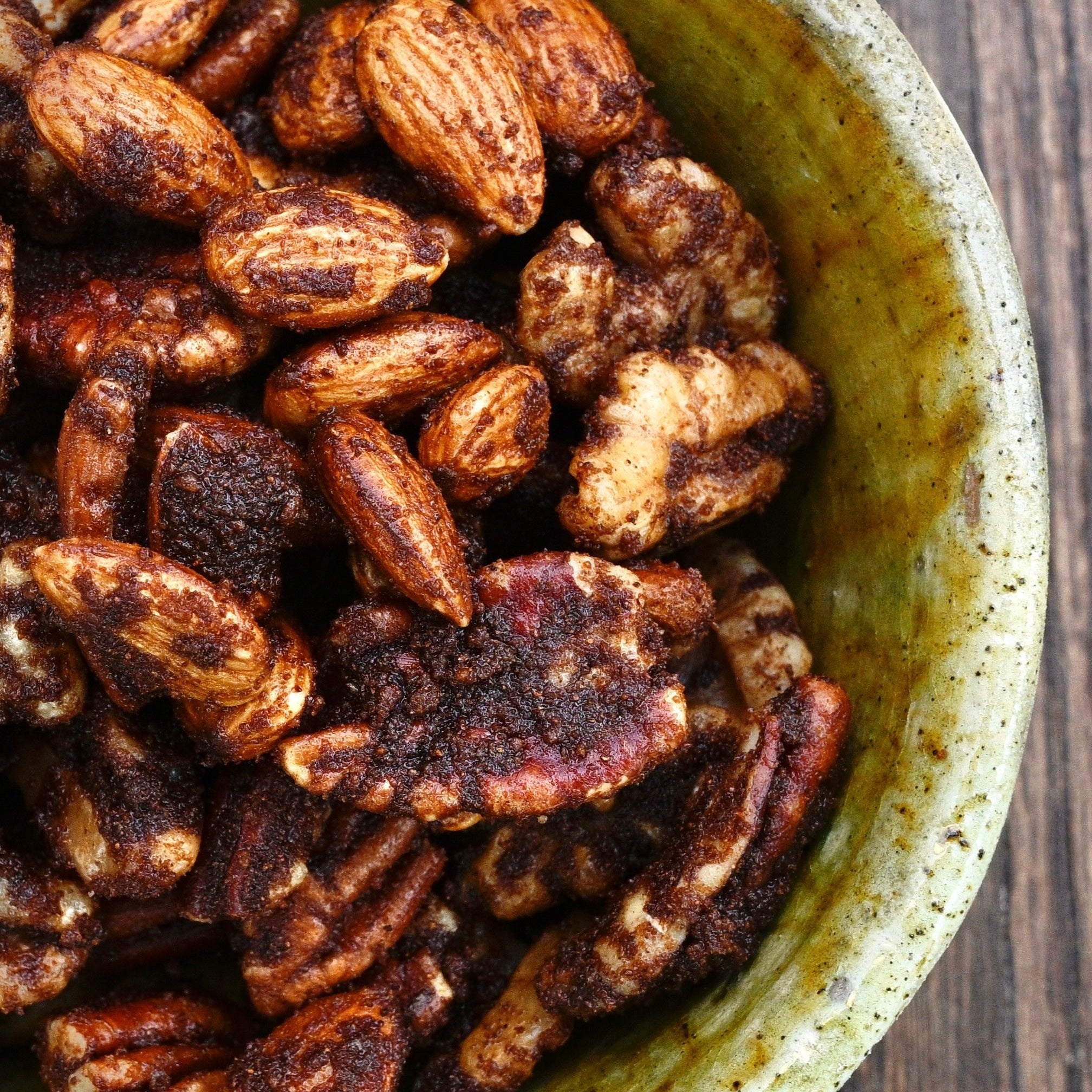 Cinnamon Jaggery Glazed Nuts